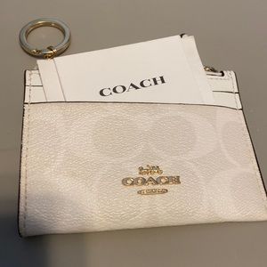 Like NEW Coach Mini Skinny Id Case In Signature Canvas